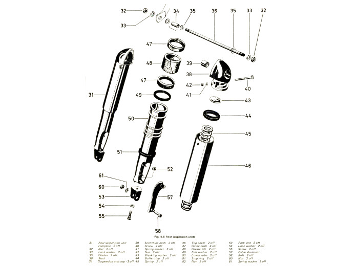 Rear shocks silentblock Puch MV / VS Ø 8x16x17